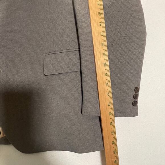 Sears Century Club Gray 3 Piece Business Suit Set Gray Mens 46R 40x31.5 Vintage - Picture 9 of 14